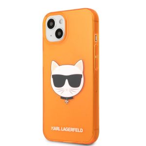 Husa telefon Karl Lagerfeld, Choupette Head Case pentru Apple iPhone 13 mini, Portocaliu