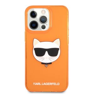 Husa telefon Karl Lagerfeld, Choupette Head Case pentru Apple iPhone 13 Pro, Portocaliu