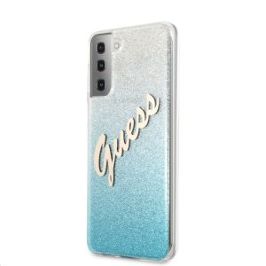 Husa de protectie telefon Guess pentru Samsung Galaxy S21+, Vintage Cover, Plastic TPU, GUHCS21MPCUGLSBL, Albastru