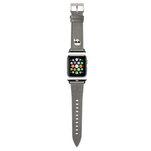 Curea smartwatch Karl Lagerfeld, Karl Head PU Watch Strap pentru Apple Watch 42/44 mm, Argintiu