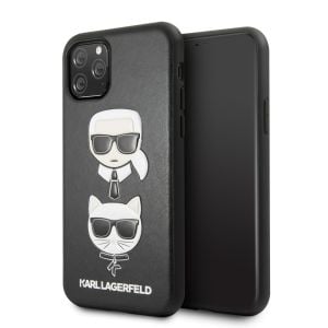 Husa telefon Karl Lagerfeld, Karl Lagerfeld & Choupette Cover pentru Apple iPhone 11 Pro, Negru