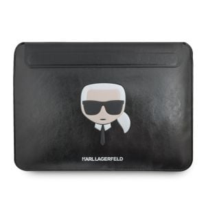 Husa laptop Karl Lagerfeld, Leather Sleeve Case pentru Apple MacBook Air/Pro, Negru