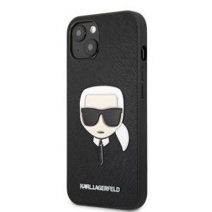 Husa telefon Karl Lagerfeld, Saffiano Karl Head Case pentru Apple iPhone 13, Negru