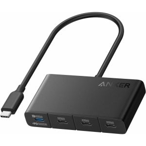 Hub Anker USB-C 4-in-1, 4x USB-C, 10Gbps, 100W Max PD-in, Negru