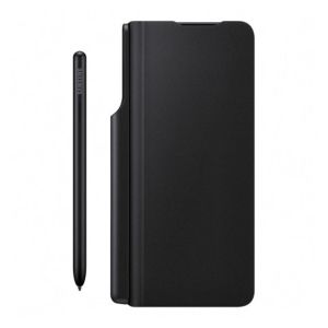Husa de protectie telefon Samsung pentru Samsung Galaxy Z Fold 3, Flip Cover cu S-Pen, Black