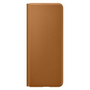 Husa de protectie telefon Samsung pentru Samsung Galaxy Z Fold 3, Flip Cover Samsung,  Piele, Camel