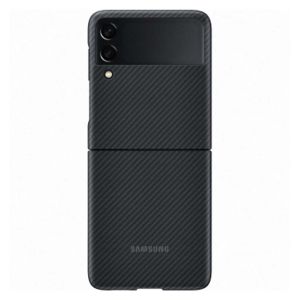 Husa telefon Samsung pentru Samsung Galaxy Z Flip 3, Fibra Aramida, Black