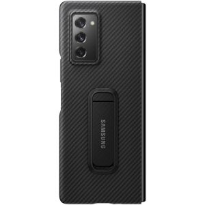 Husa de protectie telefon Samsung pentru Samsung Galaxy Z Fold2, Aramid Standing Cover, Negru