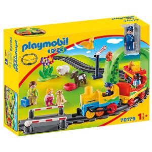 Jucarie Playmobil 1.2.3, Tren cu statie 70179