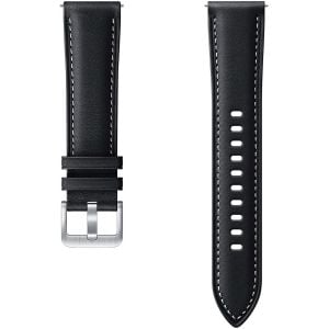 Curea Smartwatch Samsung Stitch Leather Band pentru Samsung Galaxy Watch3 , 22 mm, M/L, Piele, Negru