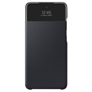 Husa de protectie telefon Samsung Smart S View Wallet Cover pentru Samsung Galaxy A52, EF-EA525PBEGEE, Negru