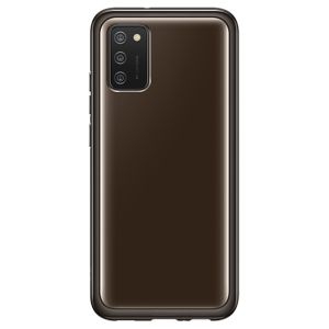 Husa de protectie telefon Samsung Soft Clear Cover pentru Samsung Galaxy A02s, EF-QA026TBEGEU, Negru