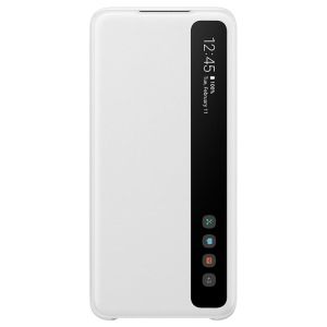 Husa Samsung Clear View Cover pentru Samsung Galaxy S20, EF-ZG980CWEGEU, Alb