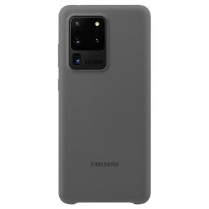 Husa de protectie telefon Samsung Silicone Cover pentru Samsung Galaxy S20 Ultra, EF-PG988TJEGEU, Gri