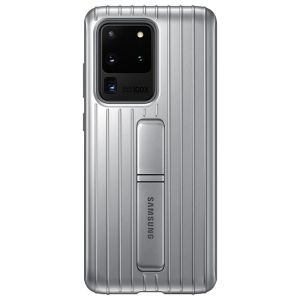 Husa de protectie telefon Samsung Protective Standing Cover pentru  Samsung Galaxy S20 Ultra, EF-RG988CSEGEU, Silver