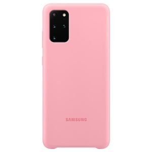 Husa de protectie telefon Samsung Silicone Cover pentru Samsung Galaxy S20 Plus, EF-PG985TPEGEU, Roz