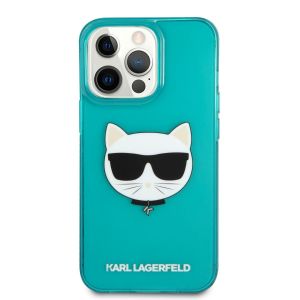 Husa telefon Karl Lagerfeld, Choupette Head Case pentru Apple iPhone 13 Pro, Albastru