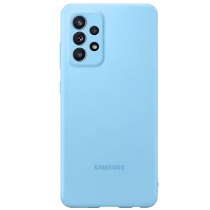 Husa de protectie telefon Samsung Silicone Cover pentru Samsung Galaxy A52, EF-PA525TLEGEU, Albastru