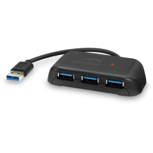 Hub Speedlink Snappy Evo 4 Ports Usb To Usb 3.0, Usb 3.0, Usb 3.1 Gen 1, Usb 3.2 Gen 1 (5 Gbit-S), Negru