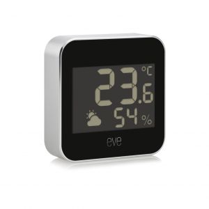 Monitor de temperatura si umiditate Eve, HomeKit iOS, Thread compatible, Negru/Gri