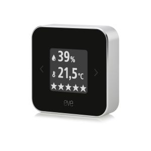 Senzor de calitate a aerului Eve Room Indoor Air, Thread compatible, Negru