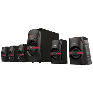 Sistem audio 5.1 Akai, USB/SD, MP3, Bluetooth, 105W RMS, Negru