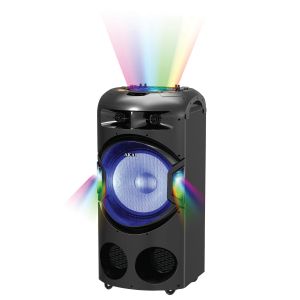 Boxa activa portabila AKAI DJ-BY4L, Discoball, Bluetooth, USB, SD card, Radio FM, microfon wireless incluse, Negru