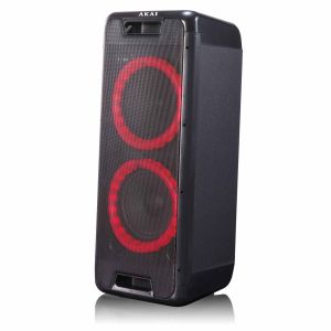 Boxa portabila activa, AKAI DJ-880, Bluetooth 4.2, 100W, FM radio, Negru