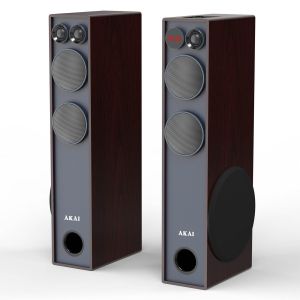 Set 2 boxe turn active stereo AKAI SS061A-2086 , 200 W RMS, Bluetooth 5.0, Karaoke, Display LED, Radio FM, USB, Maro