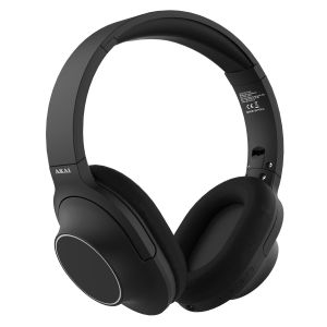 Casti Over-Ear Akai BTH-P23, Wireless, Bluetooth, Radio FM, Negru