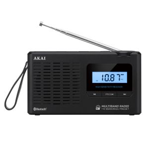 Radio portabil Akai APR-600, AM/FM, Bluetooth, Negru