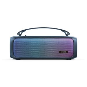 Boxa portabila Akai ABTS-08-BL, 8 W, Lumini RGB, FM Radio, Bluetooth, Albastru