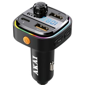 Modulator FM Akai FMT-26BT, USB-A, USB-C, afisaj LED, Negru