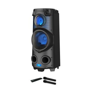 Boxa portabila activa Akai Party Speaker 500, 300W, Bluetooth, Radio FM, USB, Negru