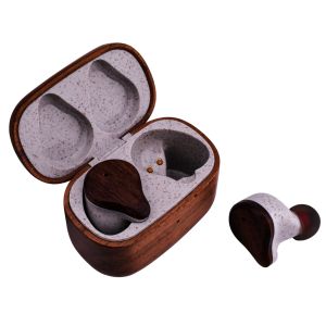 Casti In-Ear Akai BTE-W300ENC, Bluetooth, True Wireless, Bambus