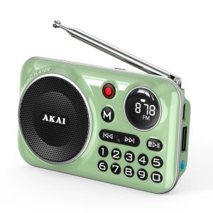 Radio portabil Akai APR-500, Usb, Verde