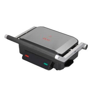 Gratar electric, Akai, 1200 W, Argintiu/Negru