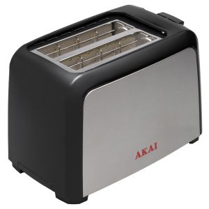 Prajitor de paine AKAI ATO-310, 2 felii, 800W, Argintiu
