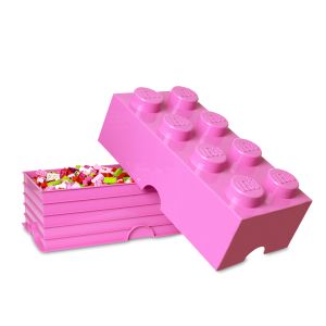 LEGO Cutii depozitare: Cutie depozitare LEGO 8 roz