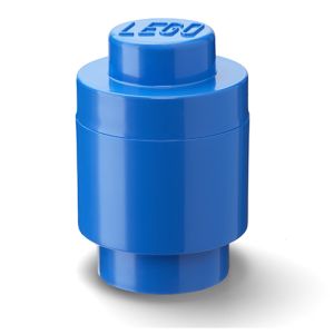 LEGO Cutii depozitare: Cutie depozitare rotunda LEGO 1 albastru inchis