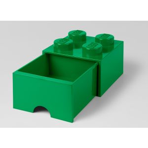 LEGO Cutii depozitare: Cutie depozitare LEGO 2x2 cu sertar, verde