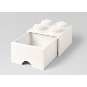 LEGO Cutii depozitare: Cutie depozitare LEGO 2x2 cu sertar, alb