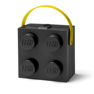 LEGO Recipiente alimentare: Cutie LEGO 2x2 - negru
