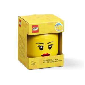 LEGO Cutii depozitare: Mini cutie depozitare cap minifigurina LEGO fata