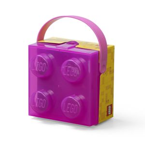 LEGO Recipiente alimentare: Cutie LEGO 2x2 - violet transparent