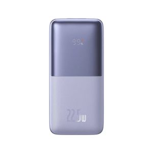 Baterie externa Baseus Bipow Pro 10.000 mAh, 2x USB-A, 1x USB-C, Incarcare rapida, cablu USB-A la USB-C inclus, 22.5 W, Violet
