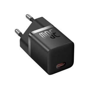 Incarcator retea Baseus GaN5 Mini, 30W, USB-C, Fast Charger, Negru