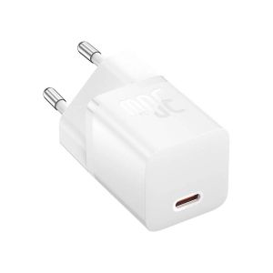 Incarcator retea Baseus GaN5 Mini, 30W, USB-C, Fast Charger, Alb