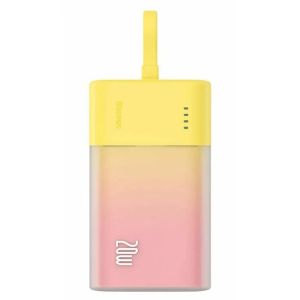 Baterie externa Baseus Popsicle 5200 mAh, 20W, cablu Lightning incorporat, pentru Apple iPhone, Galben