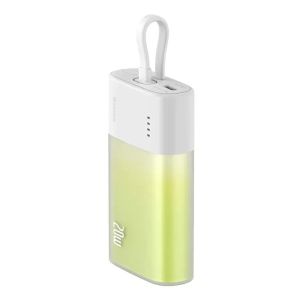 Baterie externa Baseus Popsicle 5200 mAh, 20W, cablu Lightning incorporat, pentru Apple iPhone, Verde